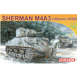 [PTM]DR7274 1/72 WWII アメリカ陸軍 M4A3シャーマン 105mm砲搭載 VVSS プラモデル ドラゴン