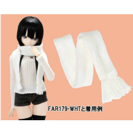 [FIG]FAR179-WHT 50毛糸のマフラー(ホワイト) 48cm/50cm用 アゾン