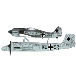 [PTM]02193 1/72 Ta154A-1 & Fw190A-8 ミステル プラモデル ハセガワ