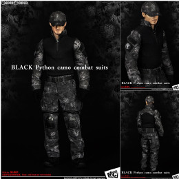 [DOL]1/6 ブラック パイソン カモ コンバット スーツ セット ドール用衣装(M-061) MCトイズ