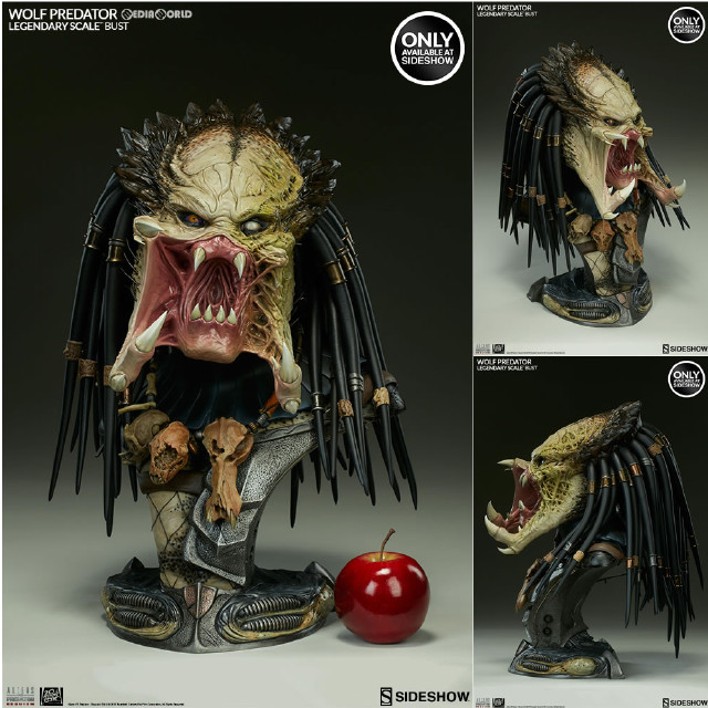 [FIG] レジェンダリー・スケール・バスト ウルフ・プレデター AVP2 エイリアンズVS.プレデター 完成品 フィギュア サイドショウ