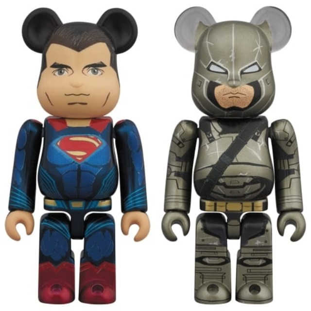 [FIG]BE@RBRICK -ベアブリック- スーパーマン&アーマード・バットマン 2体セット 「バットマン VS スーパーマン ジャスティスの誕生」 フィギュア メディコム・トイ