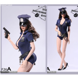 [FIG]1/6 セクシー ポリスウーマン セット ネイビー ドール用衣装(POP-F26A) ポップトイズ