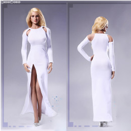[FIG]1/6 ベアショルダー イブニングドレス セット ホワイト ドール用衣装(POP-F28B) ポップトイズ