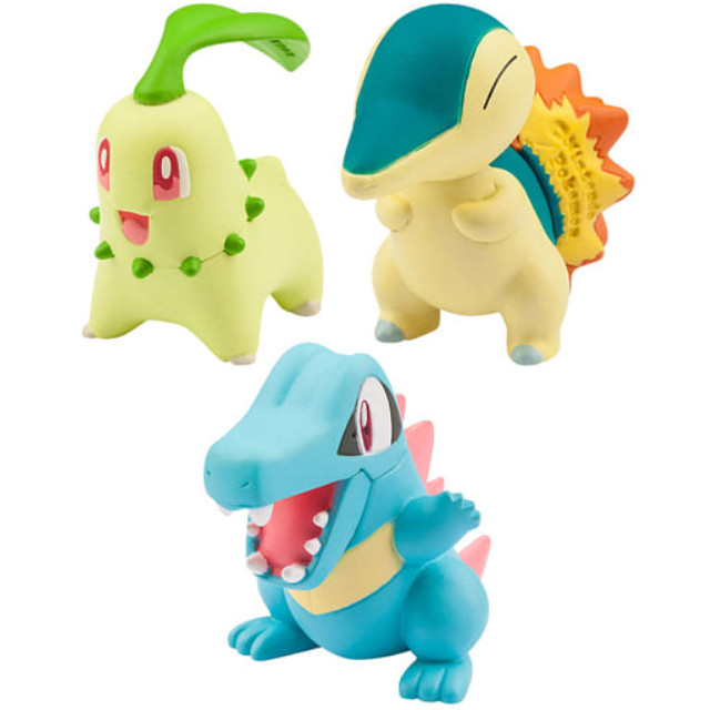 [FIG]チコリータ&ヒノアラシ&ワニノコ 旅立ちの3匹Vol.2 ジョウト地方編 「ポケットモンスター」 モンスターコレクション EX タカラトミー