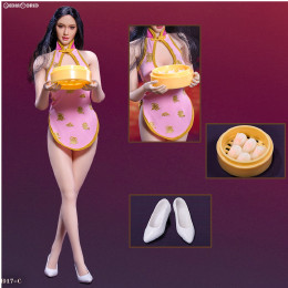 [FIG]1/6 チャイニーズ レストラン セクシー ウェイトレス セット ピンク ドール用衣装(MM017-C) マンモデル
