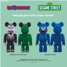 [FIG]BE@RBRICK(ベアブリック) COUNT VON COUNT & GROVER(カウント伯爵&グローバー) 2PACK(2パック) SESAME STREET(セサミストリート) 完成品 可動フィギュア メディコム・トイ