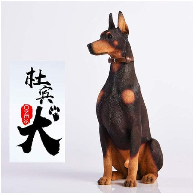 [FIG]1/6 ドーベルマン ピンシャー B お座り・ブラウン 完成品 フィギュア(JXK004B) JXDスタジオ