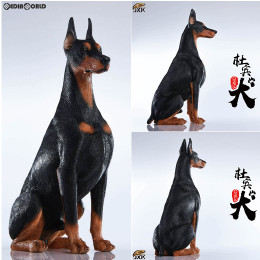 [FIG]1/6 ドーベルマン ピンシャー D お座り・ブラック 完成品 フィギュア(JXK004D) JXDスタジオ