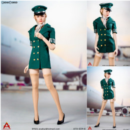 [DOL]1/6 女性用 セクシー フィメール フライアテンダント スーツ セット グリーン ドール用衣装(ATX038-E) ACプレイ