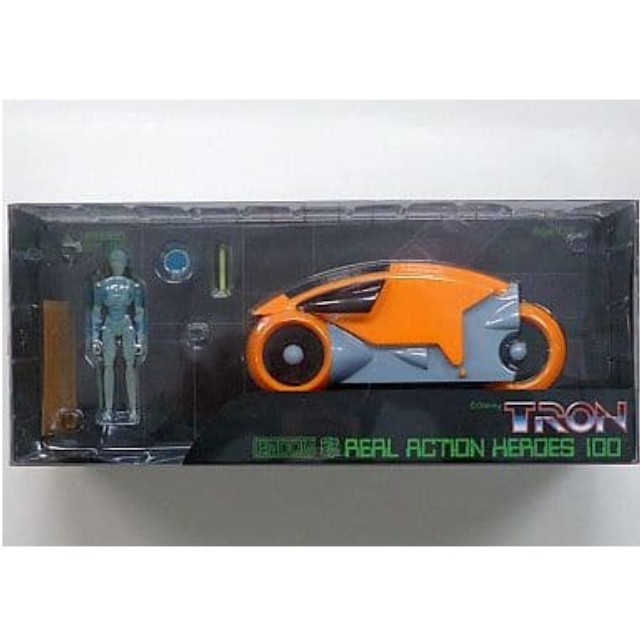 [FIG]リアルアクションヒーローズ RAH100 No.1 TRON[SERIES A] トロン+ライトサイクル(オレンジ) 完成品 可動フィギュア メディコム・トイ