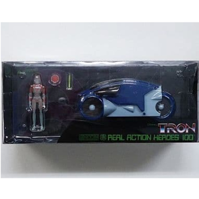 [FIG]リアルアクションヒーローズ RAH100 No.4 TRON[SERIES D] サーク+ライトサイクル(ブルー) トロン 完成品 可動フィギュア メディコム・トイ