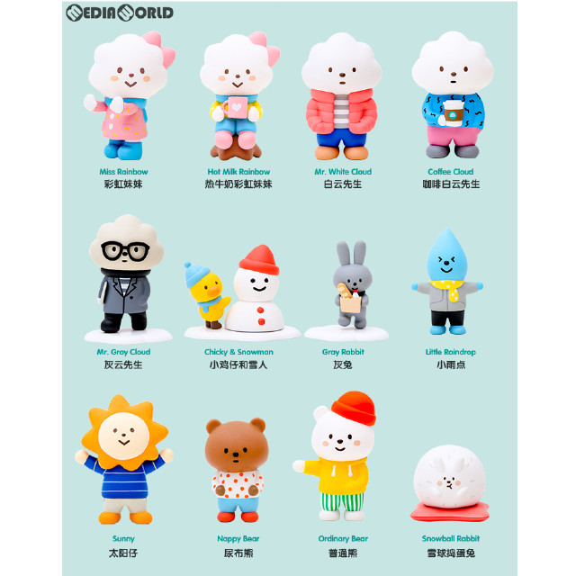 [FIG] (BOX)POPMART × FLUFFY HOUSE MR. WHITE CLOUD(フラッフィーハウス ミスターホワイトクラウド) ミニシリーズ2 白い冬 フィギュア(12個) POP MART(ポップマート)
