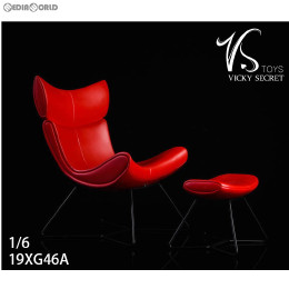 [DOL]1/6 チェア & フットスツール セット レッド ドール用家具(19XG46A) VSトイズ