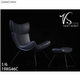 [DOL]1/6 チェア & フットスツール セット ブラック ドール用家具(19XG46C) VSトイズ