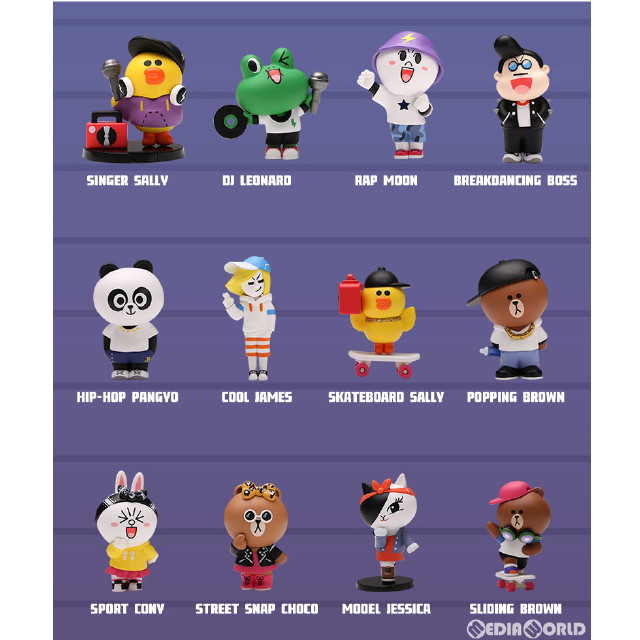 [FIG] (BOX)LINE FRIENDS(ラインフレンズ) ストリートシリーズ 完成品 フィギュア(12個) POP MART(ポップマート)