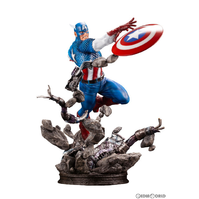 [FIG]MARVEL AVENGERS キャプテンアメリカ ファインアートスタチュー MARVEL UNIVERSE(マーベルユニバース) 1/6 完成品 フィギュア(MK347) コトブキヤ