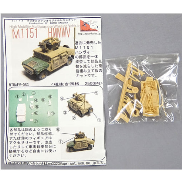 [PTM]1/144 M1151 HMMWV -M1151 多機能多用途装輪車両- [MTUAFV-083] マツオカステン プラモデル