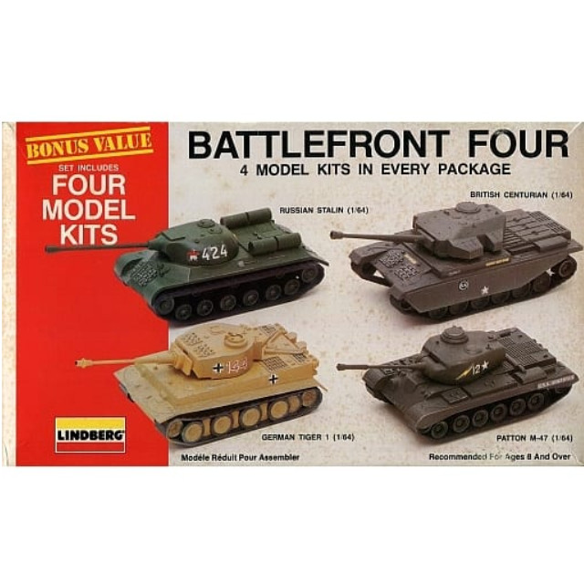 [PTM]1/64 BATTLEFRONT FOUR(4台セット) [72110] リンドバーグ(LINDBERG) プラモデル