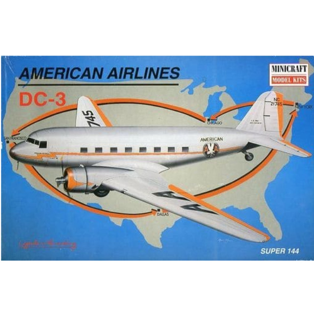 [PTM]1/144 AMERICAN AIRLINES DC-3 [14490] ミニクラフト プラモデル