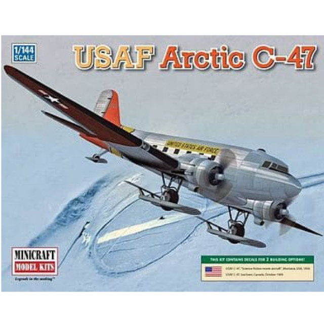 [PTM]1/144 アメリカ空軍 C-47 スカイトレイン スキーバージョン [MC14671] ミニクラフト プラモデル