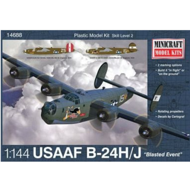 [PTM]1/144 WW.II コンソリデーテッドB-24H/J アメリカ陸軍航空隊/カナダ空軍 [MC14688] ミニクラフト プラモデル