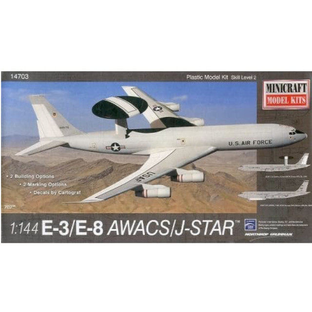 [PTM]1/144 アメリカ空軍 E-3/E-8 AWACS/ジョイントスターズ [MC14703] ミニクラフト プラモデル