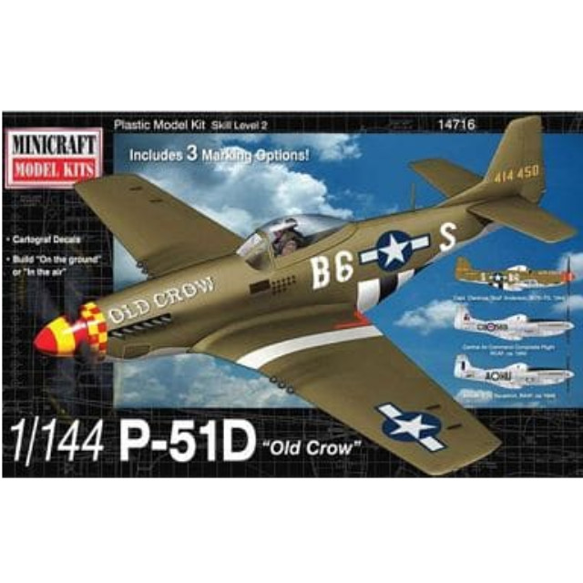[PTM]1/144 ノースアメリカン P-51Dマスタング オールド・クルー [MC14716] ミニクラフト プラモデル