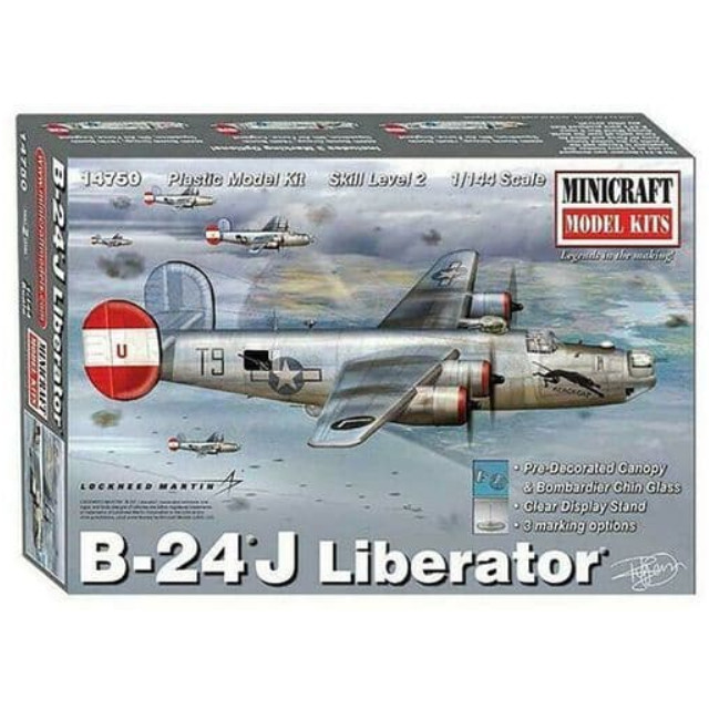 [PTM]1/144 WW.II アメリカ軍 爆撃機 B-24J リベレーター [MC14750] ミニクラフト プラモデル