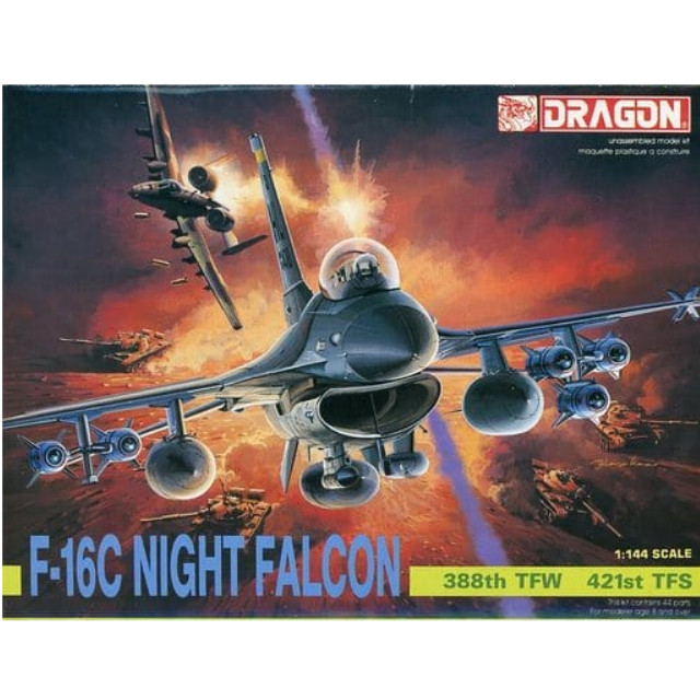 [PTM]1/144 F-16C NIGHT FALCON 388th TFW 421st TFS 「AIR SUPERIORITY SERIES」 [4535] ドラゴン(DRAGON) プラモデル