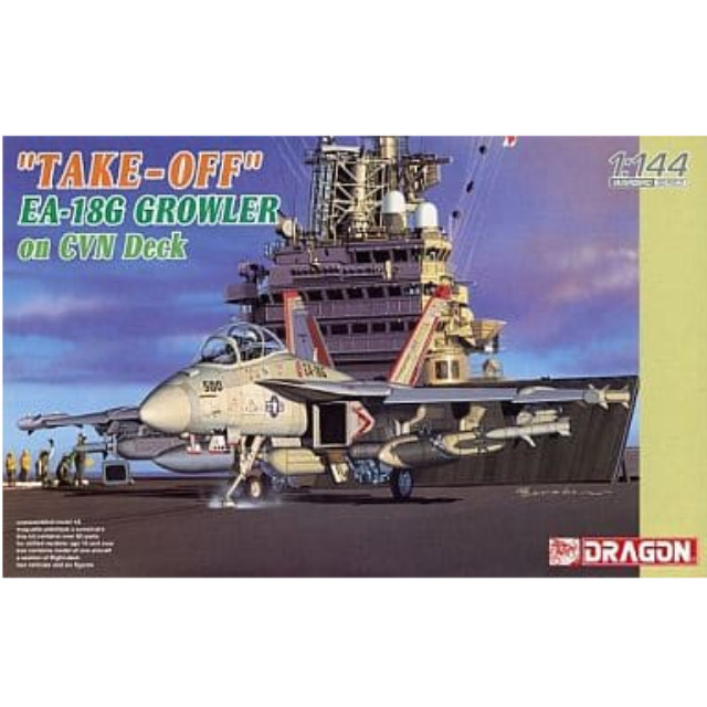 [PTM]1/144 TAKE-OFF EA-18G グラウラー on CVNデッキ 「ウォーバードシリーズ」 [4598] ドラゴン(DRAGON) プラモデル