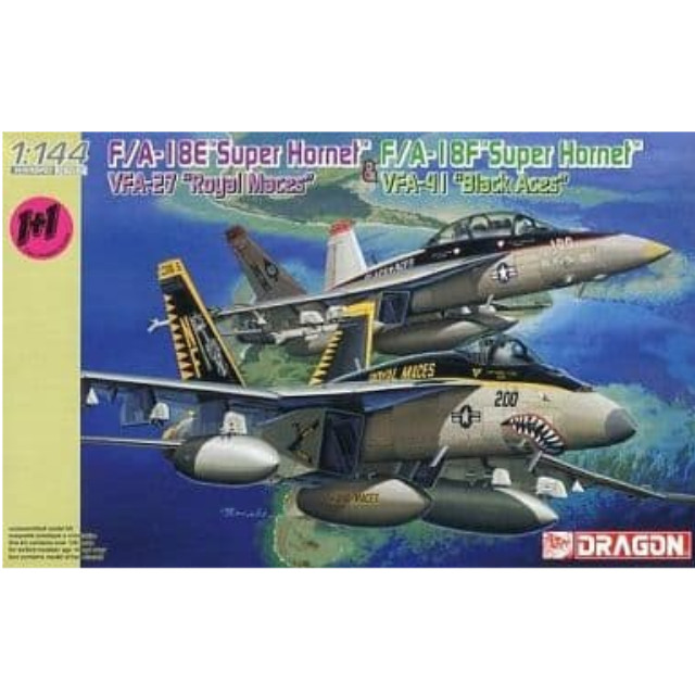 [PTM]1/144 F/A-18E Super Hornet VFA-27 Royal Maces & F/A-18F Super Hornet VFA-41 Black Aces(2機セット) 「WAIRBIRD SERIES」 [4618] ドラゴン(DRAGON) プラモデル