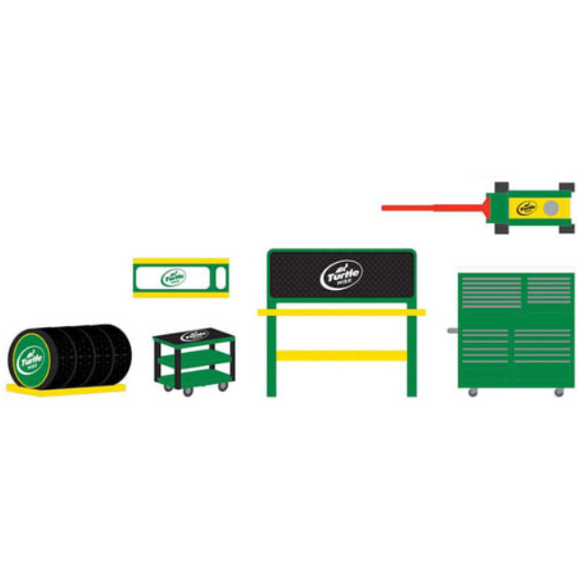 [PTM]1/64 Auto Body Shop - Shop Tool Accessories Series 1 - Turtle Wax  ディティールアップパーツ [16020C] GREENLIGHT(グリーンライト) プラモデル