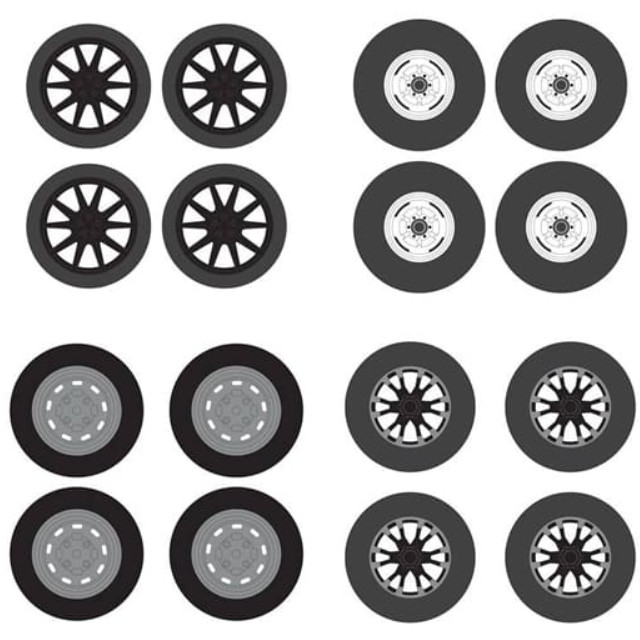 [PTM]1/64 Auto Body Shop - Wheel & Tire Packs Series 2 - Tokyo Torque #2 ディティールアップパーツ [16030C] GREENLIGHT(グリーンライト) プラモデル