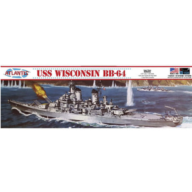 [PTM]1/535 米海軍戦艦 USS ウィスコンシン BB-64(旧レベル) [ATLAMCH463] アトランティスモデル(ATLANTIS) プラモデル
