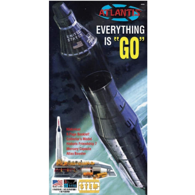 [PTM]1/110 アトラス・ロケット マーキュリーカプセル付き [AMCH1833] アトランティスモデル(ATLANTIS) プラモデル