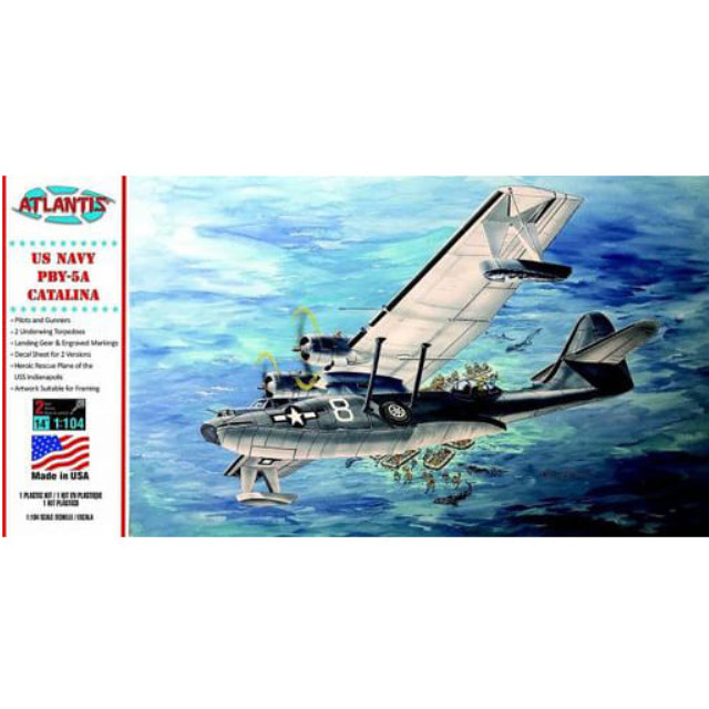 [PTM]1/104 PBY-5A カタリナ 米海軍飛行艇 [PIG87-001] アトランティスモデル(ATLANTIS) プラモデル
