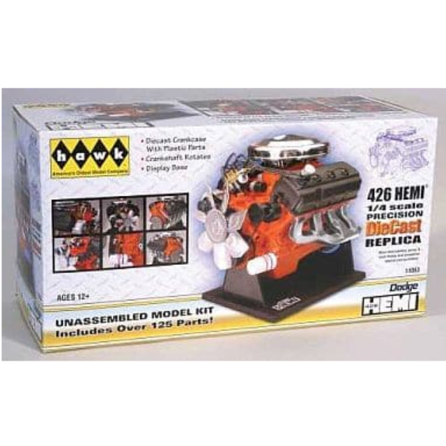 [PTM]1/4 426 ダッジ ストリート HEMIエンジン ダイキャスト(一部プラ)製 塗装/印刷済みキット [HA11053] hawk(ホーク) プラモデル