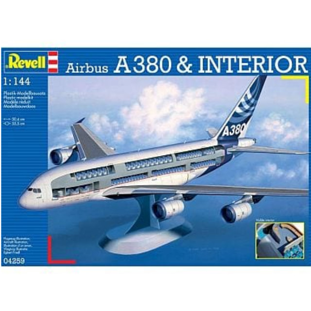 [PTM]1/144 A380 w/インテリア [04259] レベル(Revell) プラモデル