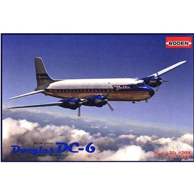 [PTM]1/144 DELTA Airlines Douglas DC-6 Medium Range Airliner [304] RODEN(ローデン) プラモデル