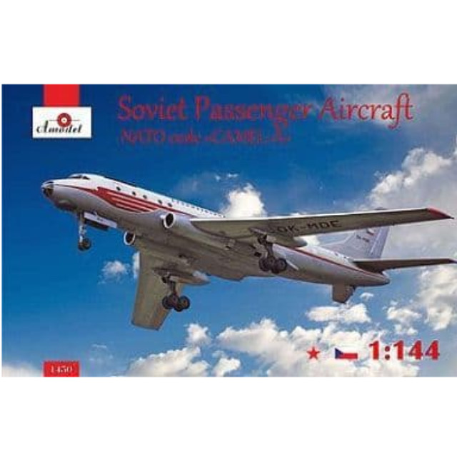 [PTM]1/144 ツポレフ Tu-104 キャメル双発旅客機 チェコ航空 [AM1450] Amodel(エーモデル) プラモデル