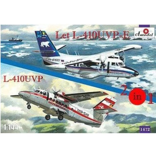 [PTM]1/144 チェコLTE L-410UVP-E&UVP小型双発旅客機 2機セット  [AM1472] Amodel(エーモデル) プラモデル