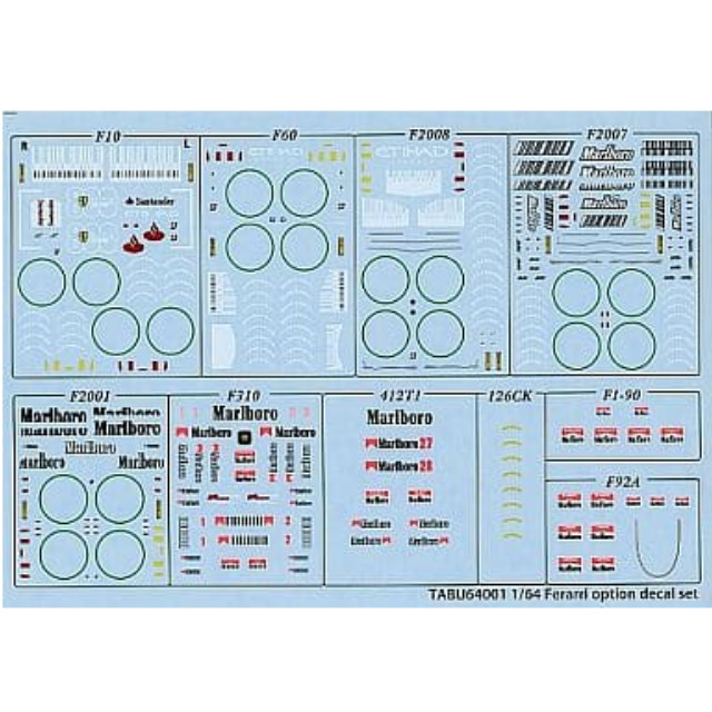 [PTM]1/64 フェラーリ オプションデカール セット 京商専用デカール [TABU64001] タブデザイン(TABU DESIGN) プラモデル