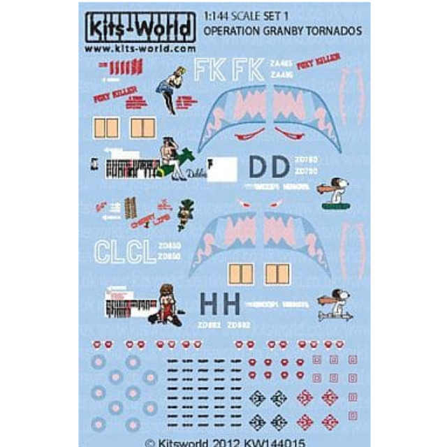 [PTM]1/144 英空軍 パナヴィア・トーネードGR.1 デカールセット1 [KW144015] Kits-World(キッツワールド) プラモデル