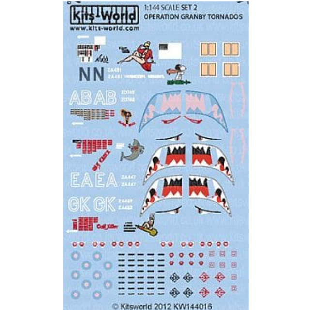 [PTM]1/144 英空軍 パナヴィア・トーネードGR.1 デカールセット2 [KW144016] Kits-World(キッツワールド) プラモデル