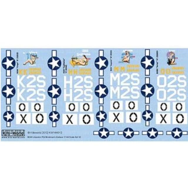 [PTM]1/144 米陸軍 B-24 リベレーターデカールセット2 [KW144012] Kits-World(キッツワールド) プラモデル