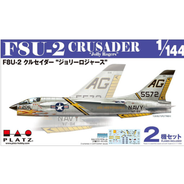 [PTM]1/144 F8U-2 クルセイダー ジョリーロジャース 2機セット [PDR-6] プラッツ プラモデル