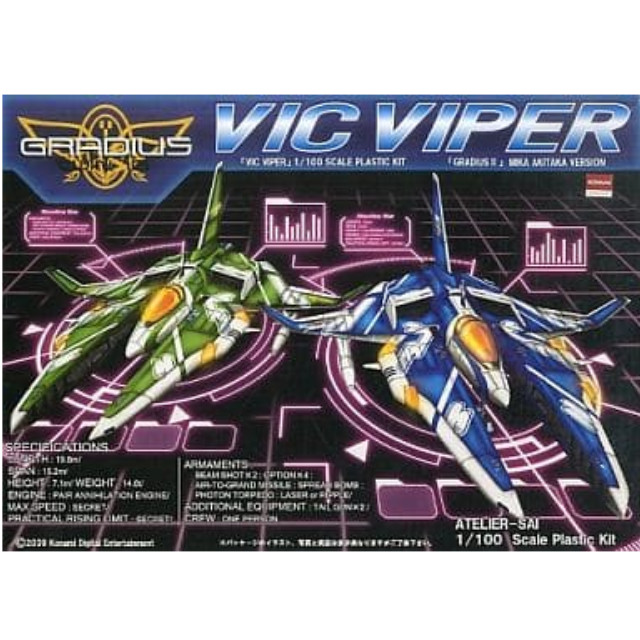 [PTM]1/100 ビックバイパー 明貴美加Ver. グリーンカラー 「グラディウスII」 アトリエ彩 プラモデル