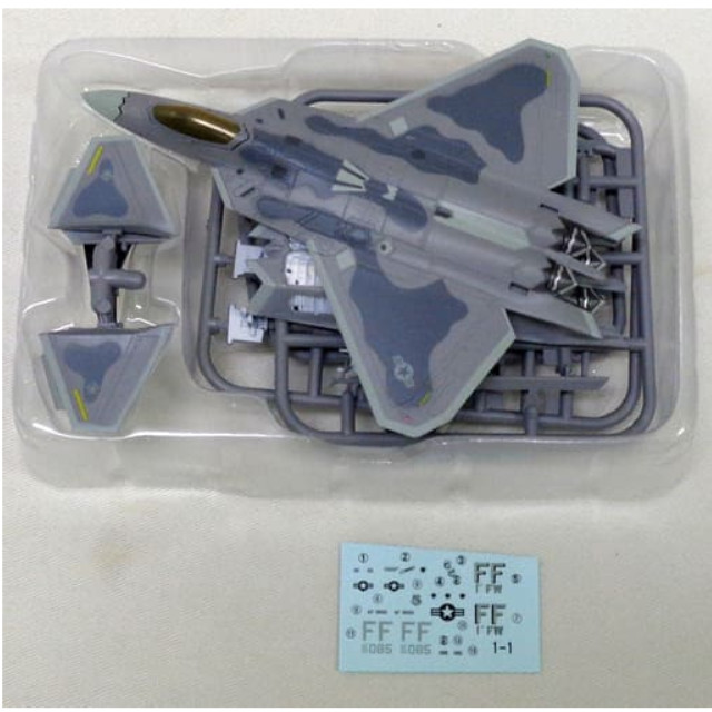 [PTM]1/144 1-1. F-22A アメリカ空軍 第1戦闘航空団司令機 「ハイスペックシリーズ vol.3 F-22 ラプター/F-16 ファイティングファルコン」 エフトイズ・コンフェクト プラモデル