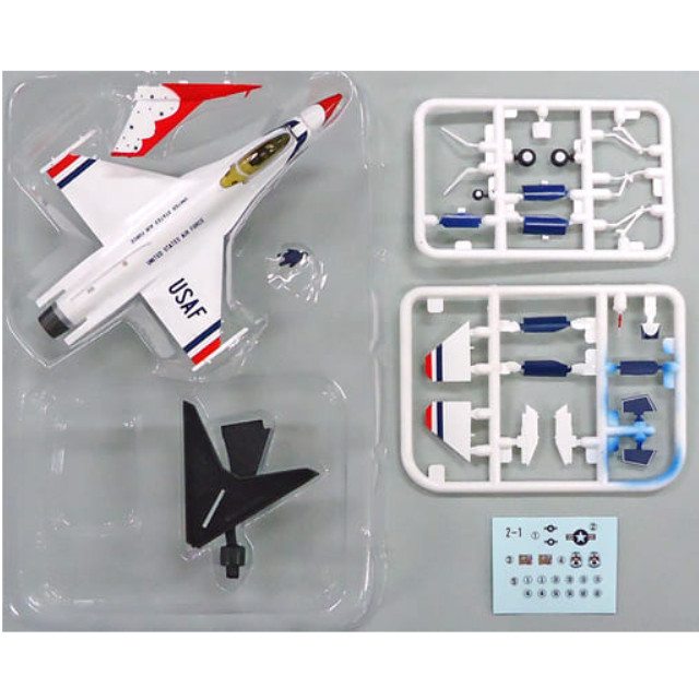 [PTM]1/144 2-1. F-16C Block50 アメリカ空軍 サンダーバーズ 「ハイスペックシリーズ vol.3 F-22 ラプター/F-16 ファイティングファルコン」 エフトイズ・コンフェクト プラモデル